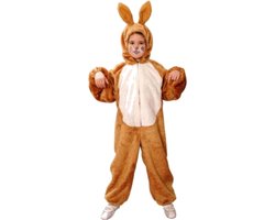 Paashaas/konijn kostuum - voor kinderen - bruin - pasen/carnaval verkleed onesie 164