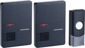 Grundig Deurbel met 2 draadloze ontvangers - zwart - bereik 80 meter - op batterijen