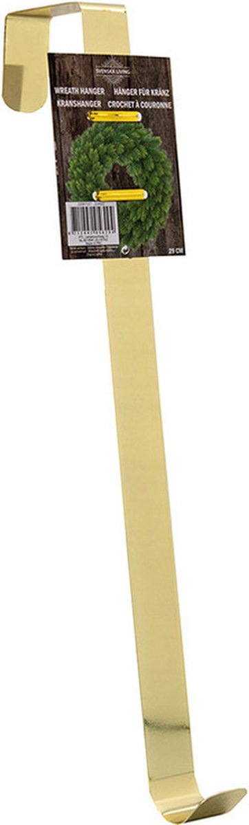 Svenska Living Deurhanger - goud - messing - 27 cm - Haken/beugels om kransen op te hangen