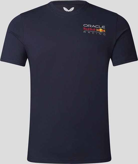 Red Bull Racing Logo Shirt Gekleurd Blauw 2023 S - Max Verstappen - Sergio Perez - Oracle