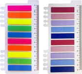 Index tabs - 400 stuks - inclusief liniaal - 20 kleuren - sticky notes