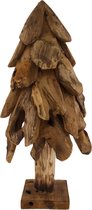 DKNC - Decoratieve kerstboom Nicholas - Teak hout - 60cm - Bruin