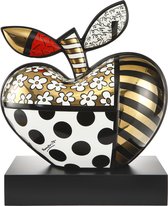 Goebel - Romero Britto | Decoratief beeld / figuur Golden Big Apple | Porselein - 40cm - Limited Edition - met echt goud