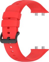 Bandje Geschikt voor Oppo Watch 3 Zachte siliconen band met gaatjes – Rood