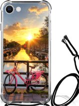 Back Case TPU Siliconen Hoesje iPhone SE 2022 | 2020 | 8 | 7 Telefoon Hoesje met doorzichtige rand Amsterdamse Grachten