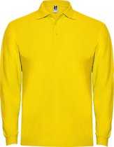 Donker Geel Poloshirt Effen met lange mouwen 'Estrella' merk Roly maat XL