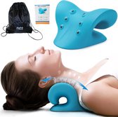 Thérapie magnétique pour civière de cou Alpha Focus - Oreiller de massage pour les douleurs au cou - Appareil de massage du cou - Oreiller pour le cou - Civière pour le cou - Pour les douleurs au cou et au dos.