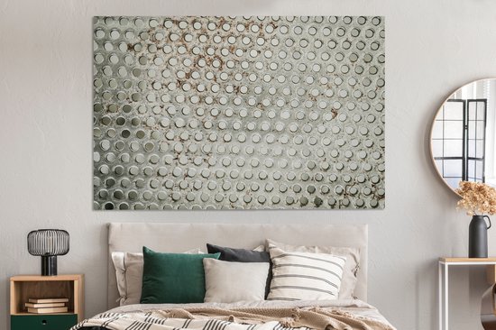 Peinture sur toile Goujons - Fer - Rouillé - 180x120 cm - Décoration murale XXL