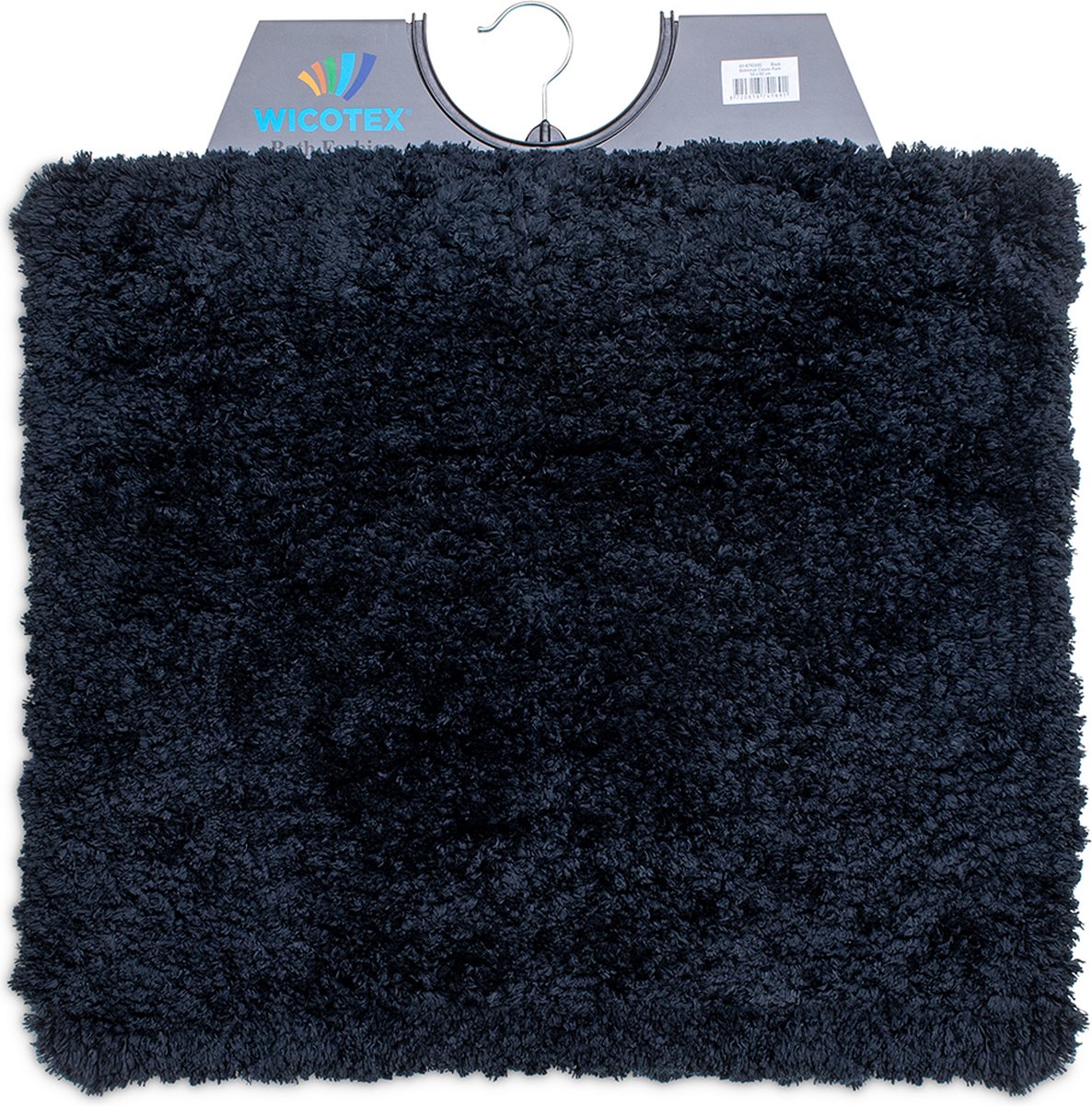 Wicotex - Bidetmat - Toiletmat - WC mat - Classic pure Zwart - Badmat - Antislip onderkant - Afmeting 50x60cm