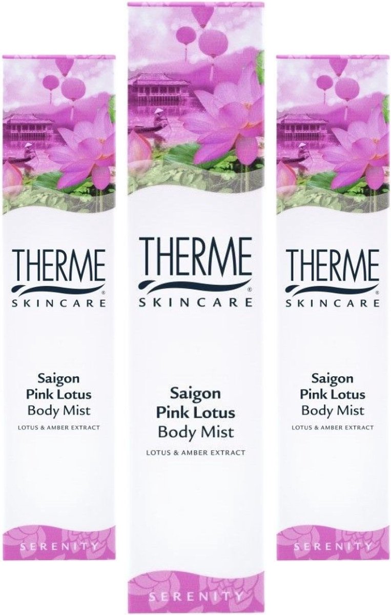Therme Skincare Saigon Pink Lotus Body Mist Bundelverpakking - 3 x 60 ml
