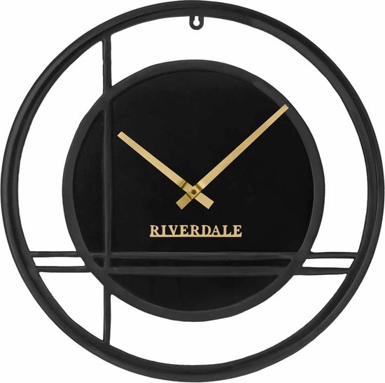 Riverdale - Wandklok Dean Rond - Ø40cm - zwart Zwart