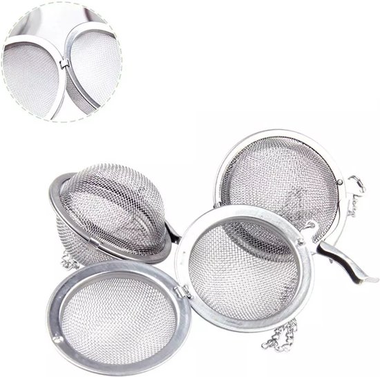 Roestvrijstalen Kruidenzakje Thee-ei Multifunctionele Kruidenfilter Kruidenzeef, Kruidenkruidenzeef voor Jussoep Taste Theebalzeefjes Theezeefjes Filters (1.3L