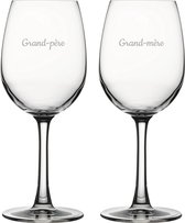 Witte wijnglas gegraveerd - 36cl - Grand-père & Grand-mère