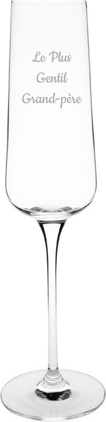 Verre à champagne gravé - 27cl - Le Plus Gentil Grand-père
