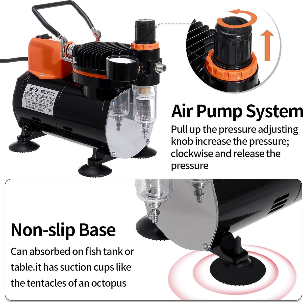 Airbrush Set met Compressor Uitermate geschikt voor custom paint