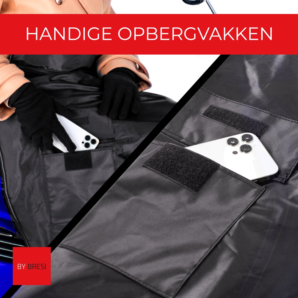 By Bresi - Beenkleed Scooter Universeel met gratis handschoenen - 14 - Beenkleed - Schootskleed - Brommerkleed - Scooter Beenkleed - Fleece deken -Scooter Deken - Waterdicht - Winddicht - Deken - Hoes - Beenwarmer - Beenhoes scooter – foto 4