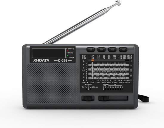 Noodradio - FM/AM/SW - Bluetooth - Oplaadbare Batterij - Draagbare Radio -  Noodradio... | bol