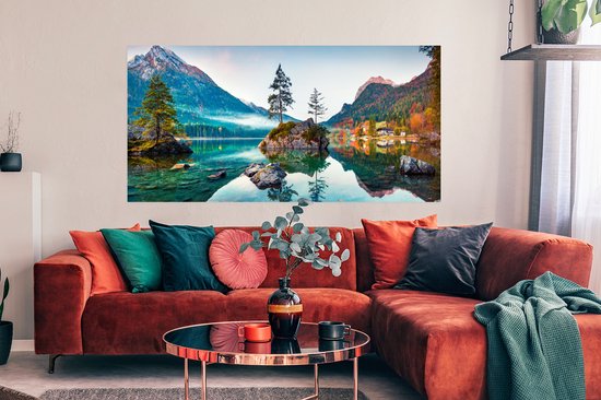 Affiche - Nature - Automne - Montagnes - Arbres - Affiche murale - Affiche photo - Affiches murales chambre - Décoration murale salon - Décoration chambre - 160x80 cm - Posters