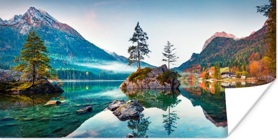 Affiche - Nature - Automne - Montagnes - Arbres - Affiche murale - Affiche photo - Affiches murales chambre - Décoration murale salon - Décoration chambre - 160x80 cm - Posters