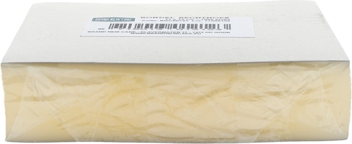 BrandNewCake® Rondel Rechthoek 11x13cm - 1000 Stuks - Transparant Rondellen - Taartonderlegger - Taartbeschermer