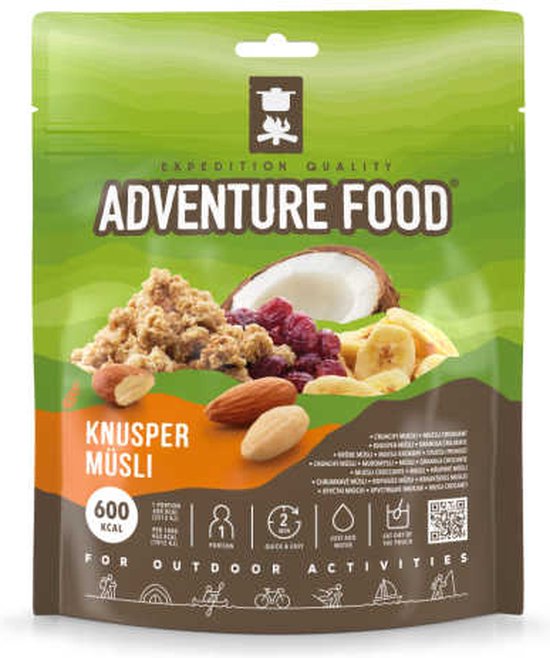 Adventure Food - Muesli Krokant - outdoormaaltijd - vriesdroogmaaltijd - survival food - buitensportvoeding - prepper - trekkingfood