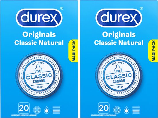 Durex Condooms - Classic Natural - 2 x 20 stuks