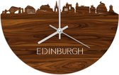 Skyline Klok Edinburgh Palissander hout - Ø 40 cm - Stil uurwerk - Wanddecoratie - Meer steden beschikbaar - Woonkamer idee - Woondecoratie - City Art - Steden kunst - Cadeau voor hem - Cadeau voor haar - Jubileum - Trouwerij - Housewarming -