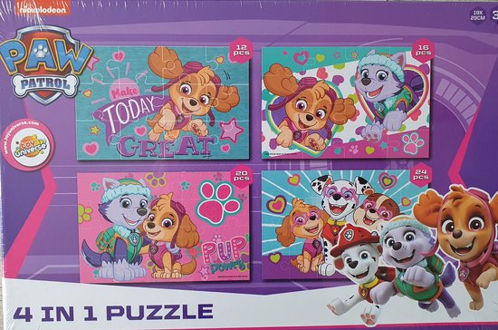 Paw Patrol - 4 in 1 Puzzel Paw Patrol - Knutselen - Puzzelen | bol