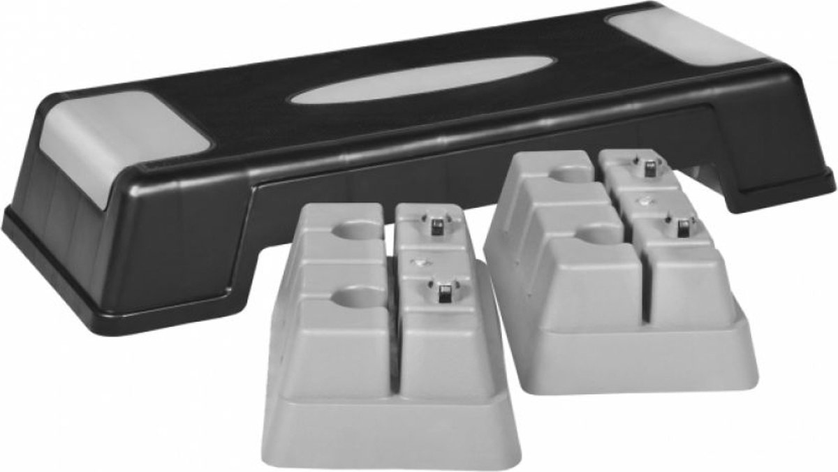 Gorilla Sports Stepper D’Aérobic Réglable 3 Hauteurs (10-15-20 Cm) – Jusqu’à 200 Kg, Surface Antidérapante