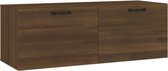 vidaXL - Wandkast - 100x36,5x35 - cm - bewerkt - hout - bruin - eikenkleur