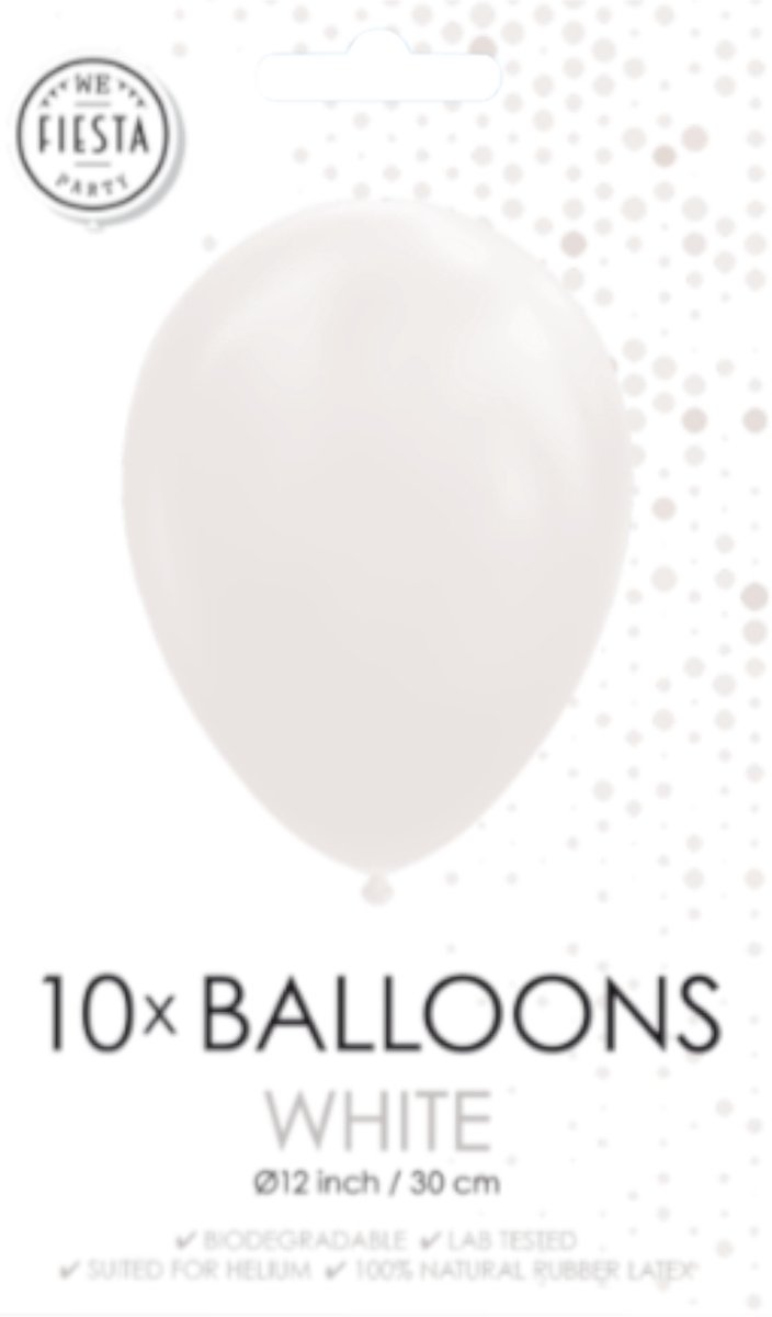 10x Ballonnen wit