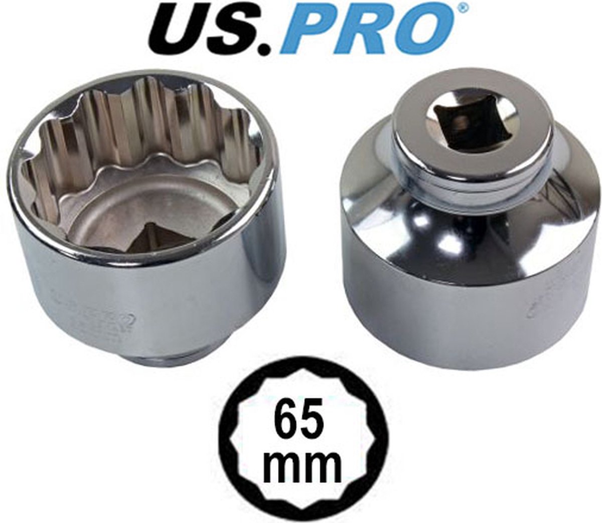 65 mm dop 12-kant 3/4 inch opname