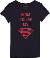 DC Comics - T-Shirt Noir Enfant Mom You're my Superwoman - 12 ans