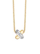 Tirisi Moda TM3012D (2T) – collier met hanger - 18 karaat - zilver – diamant - sale Juwelier Verlinden St. Hubert – van €1349,= voor €1099,=