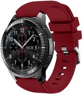 Strap-it Siliconen smartwatch bandje - geschikt voor Samsung Galaxy Watch 1 46mm / Galaxy Watch 3 45mm / Gear S3 Classic & Frontier - bordeaux