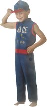 Verkleedset Race Coureur - Blauw / Rood - Polyester - Maat 116 Kids - Verkleden - Carnaval - Verkleedset - formule 1 kleding