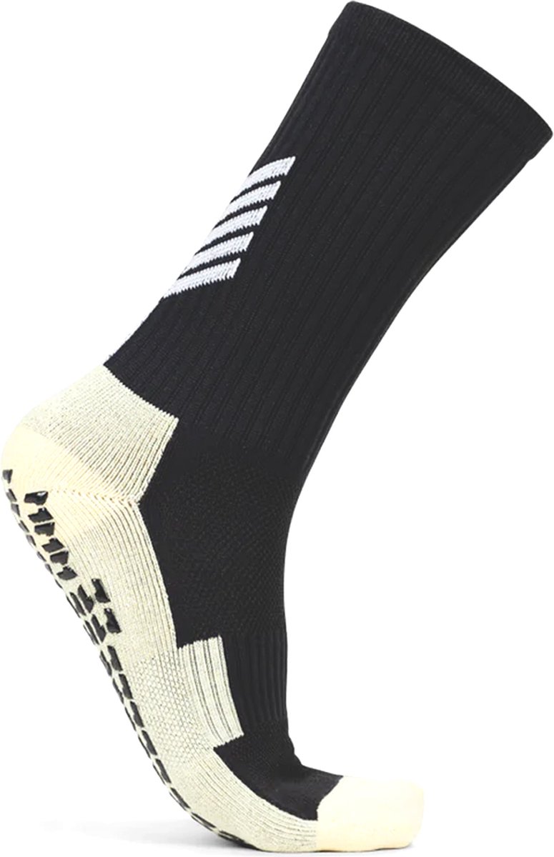 UPSOCKS® Gripsokken - Stevige en Comfortabele Sokken - zwart & wit - Ideaal voor verschillende sporten zoals Voetbal - Hardlopen - Tennis - Basketbal - Fitness - Wielrennen