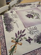 Nappe Gobelin tissu Lavande Violet carré 100x100 cm