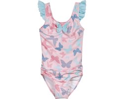 Playshoes - UV - Werend - Badpak - Roze - Vlinders - Maat 122/128