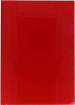 Chemise en L Exiton A4, épaisseur 180mµ, rouge transparent, 100 pochettes
