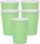 Gobelets de fête Santex - 30x - vert menthe - papier/ karton - 270 ml