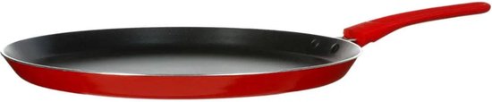 Secret de Gourmet - Pannenkoekenpan - Alle kookplaten/warmtebronnen geschikt - rood/zwart - Dia 28 cm