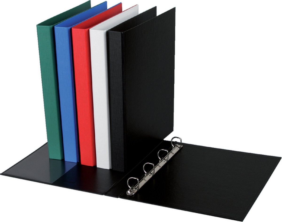 Ringband Huismerk 4-ringen van 20mm D-Ring Zwart