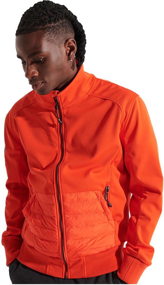 SUPERDRY Bonded Soft Shell Jas Mannen Bold Oranje