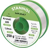 Stannol Ecology TC à braser, bobine sans plomb Sn99.3Cu0.7 250 g 1 mm