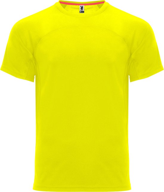 Fluorescent Geel sportshirt unisex 'Monaco' merk Roly maat M