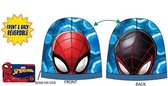 Spiderman muts omkeerbaar - rood/blauw - 54 cm - blauwe rand.