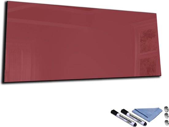Acaza Magnetisch whiteboard 70x100cm Magneetbord Memobord met uitwisbare Stift Wisser en afleggoot