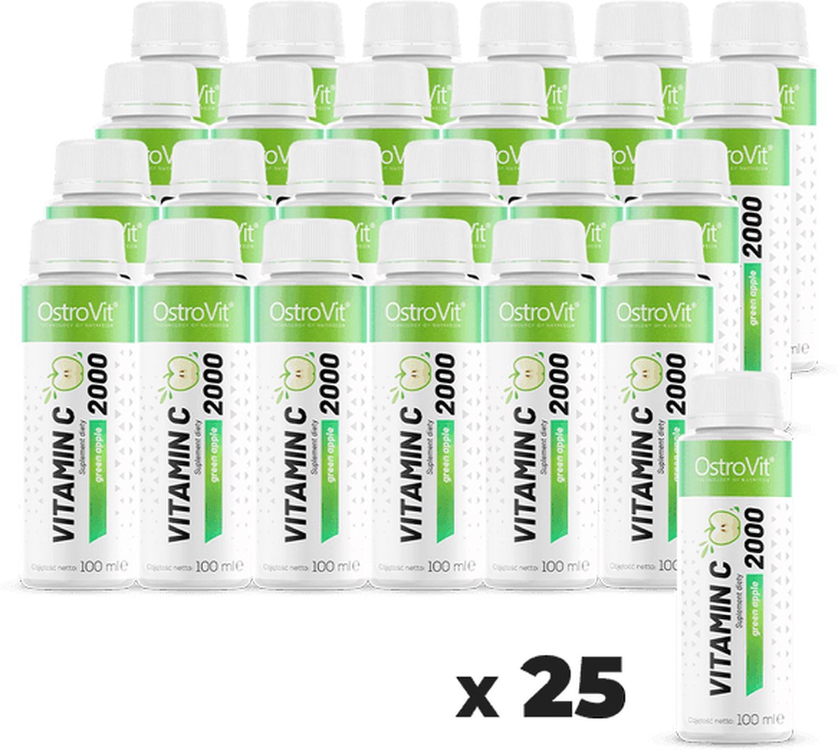 Vitaminen - 25 x Vitamin C 2000mg Shot - 100ml OstroVit