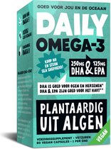 Daily Supplements - Omega-3 uit Algen - 250 mg DHA & 125 mg EPA - 100% Plantaardig - 60 Softgels